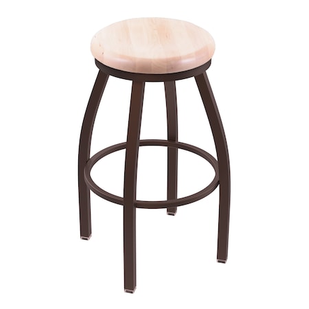 Holland Bar Stool Co 25" Swivel Counter Stool, Bronze Finish, Nat Maple Seat 80225BZNatMpl